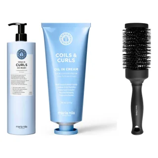 maria nila Curl Care & Styling Essentials Co-Wash Oil In Cream & Blowout Brush