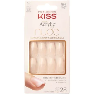 Kiss Salon Acrylic French Nude Revolutionary Natural Nails Medium Lelani