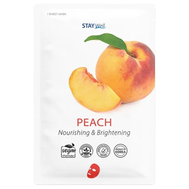 Stay Well Vegan sheet mask - Peach