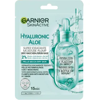 Garnier SkinActive Hyaluronic Aloe Super Idratante Moisture Plump Sheet Mask for Dry Skin