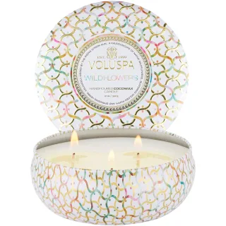 Voluspa Wildflowers Maison Blanc Wildflowers 3-wick Tin Candle