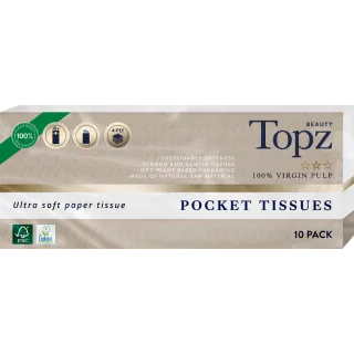 Topz Premium Pocket Tissues 10x10-pack