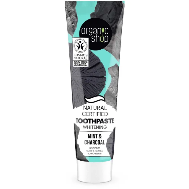 Organic Shop Toothpaste Whitening Mint & Charcoal