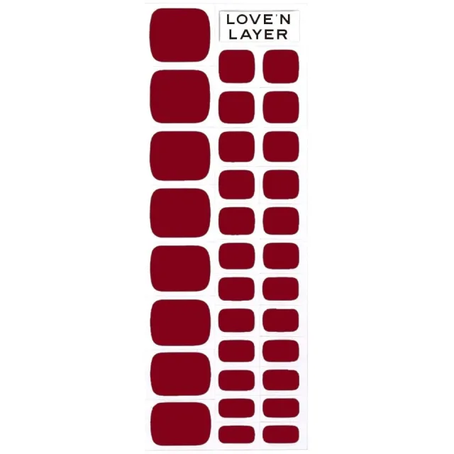 Love'n Layer Solid Toe Layers Burgundy Red
