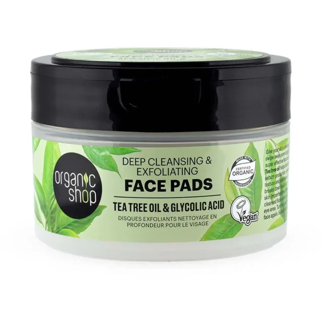 Organic Shop Deep Cleansing & Exfoliating Face Pads