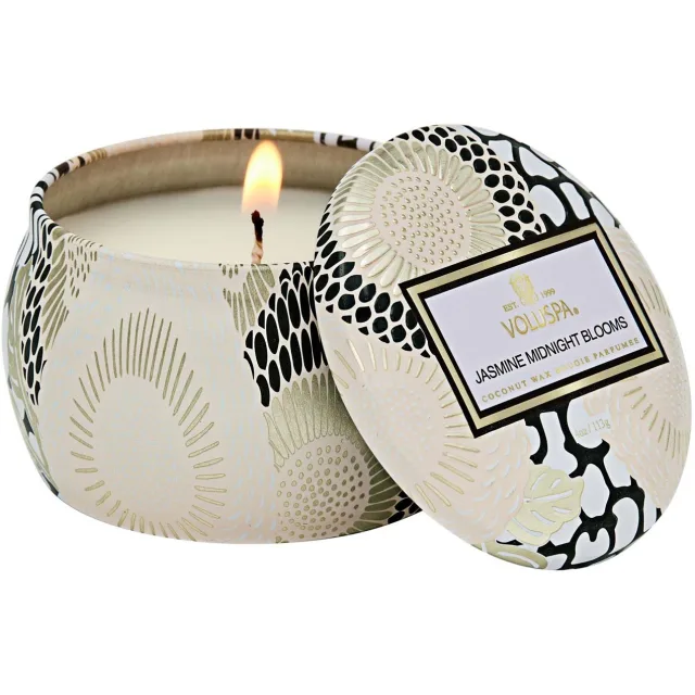 Voluspa Jasmine Midnight Blooms Japonica Mini Tin Candle