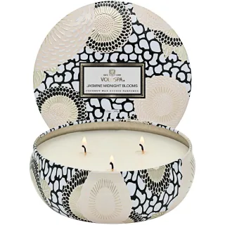 Voluspa Jasmine Midnight Blooms Japonica 3-Wick Tin Candle
