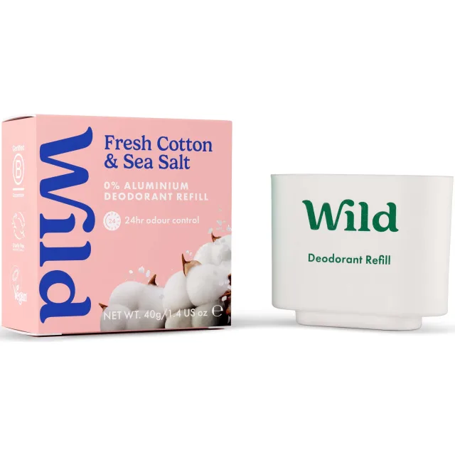 Wild Natural Deodorant Refill Fresh Cotton & Sea Salt