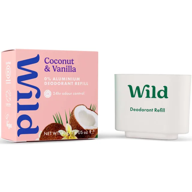 Wild Natural Deodorant Refill Coconut & Vanilla