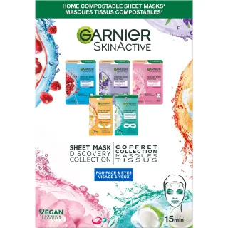 Garnier SkinActive Tissue Mask Discovery Collection for Face & Eyes for All Skin Types