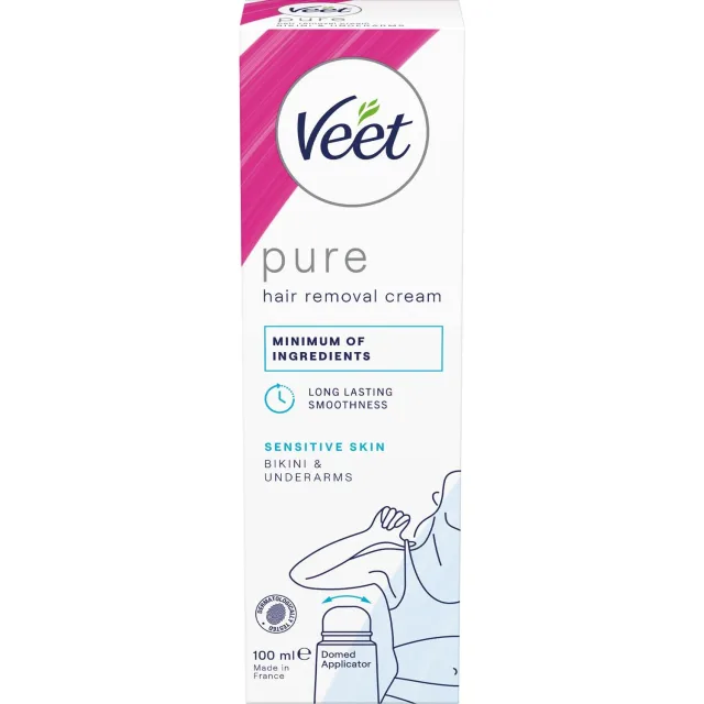 Veet Pure Hair Removal Cream Sensitive Skin Bikini & Underarms