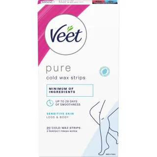 Veet Pure Wax Strips Sensitive Skin Legs & Body