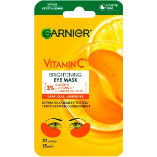 Garnier SkinActive Vitamin C* Brightening & Glow Boosting Eye Sheet Mask for Dark, Dull Undereyes