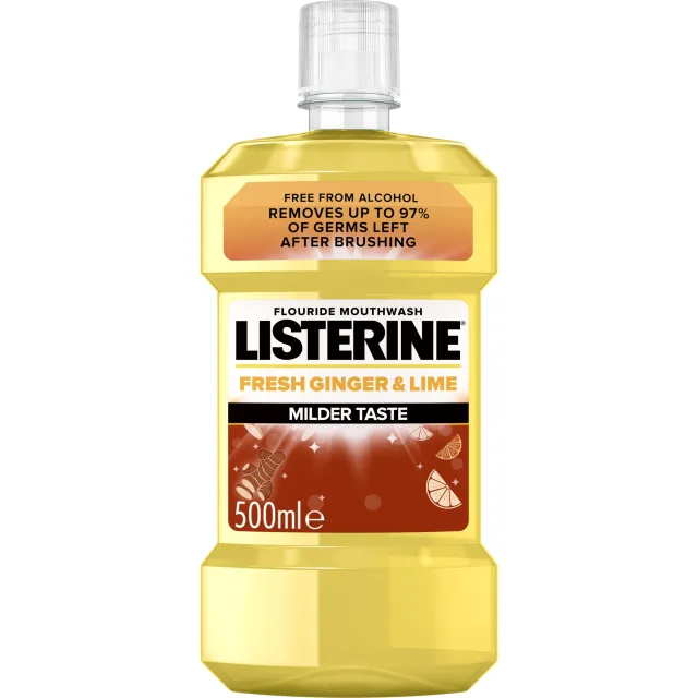 Listerine Milder Taste Mouthwash Fresh Ginger & Lime