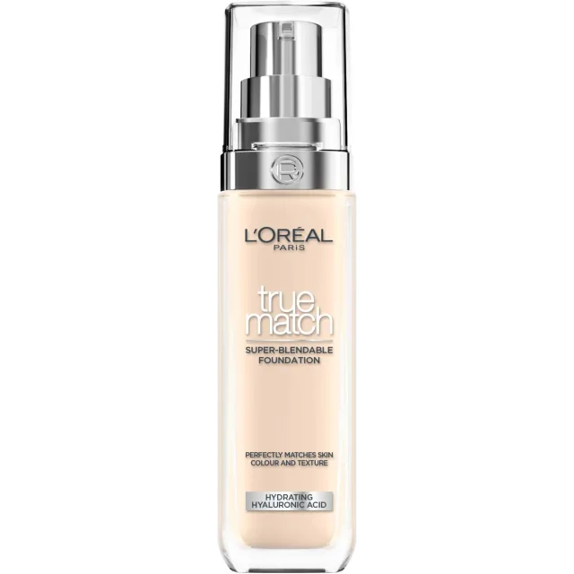L'Oréal Paris True Match Super-Blendable Foundation With Hyaluronic Acid 1.W