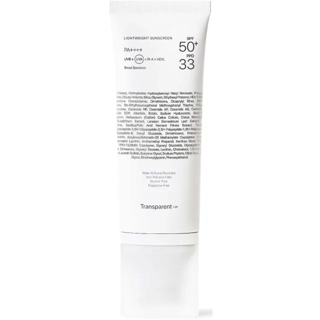 Niche Beauty Lab Transparent Lab Lightweight Sunscreen SPF50+