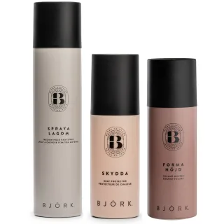 Björk Styling Bundle Hairspray & Volume Mousse & Heat Protector