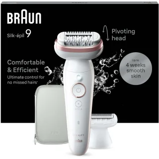 Braun Silk-épil 9 Epilator For Easy Hair Removal Lasting Smooth Skin