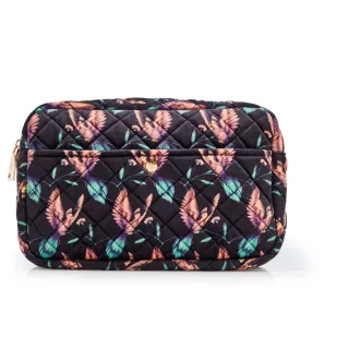 Fan Palm Black Hummingbird Large Beauty Bag Large