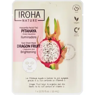 Iroha Nature Brightening Dragon Fruit Face Sheet Mask