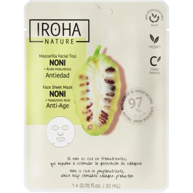 Iroha Nature Anti-Age Noni Face Sheet Mask