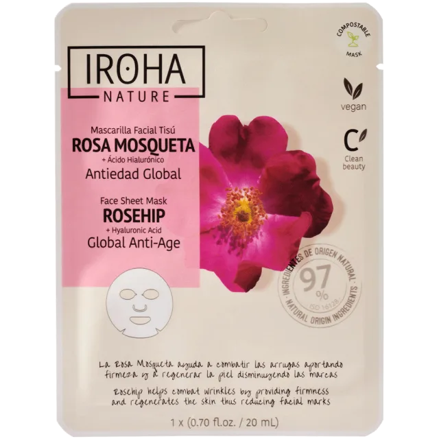 Iroha Nature Anti-Age Rosehip Face Sheet Mask
