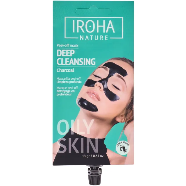 Iroha Nature Deep Cleansing Charcoal Peel Off Face Mask
