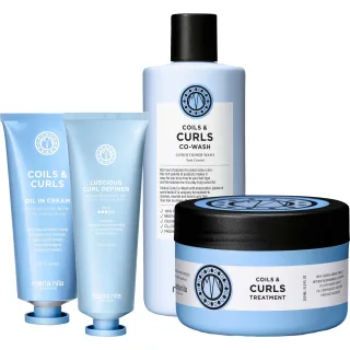 maria nila Coils & Curls Bundle Conditioner Wash & Masque & Curl Gel & Oil-in-Cream