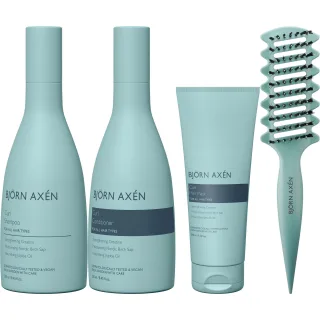 Björn Axén Curl Bundle Shampoo & Conditioner & Hair Mask & Curl Brush
