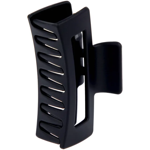 By Lyko Rectangular Rubberized Hair Clip Black