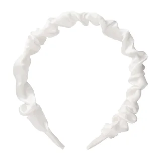 By Lyko Wrinkled Diadem White Satin