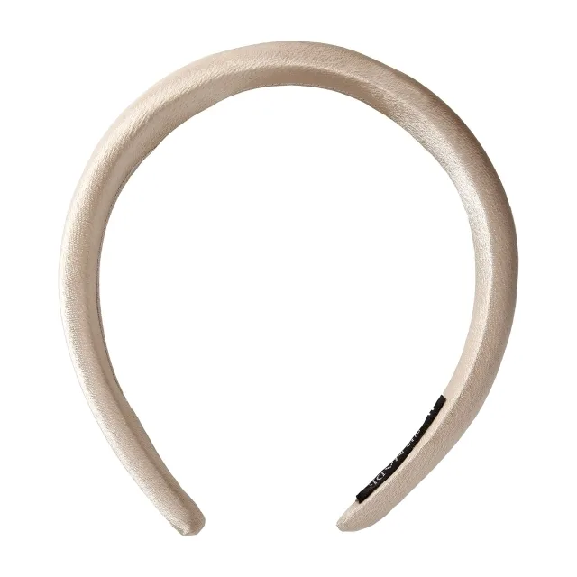By Lyko Satin Padded Diadem Beige