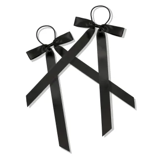 By Lyko Petite Bow Hair Ties Black