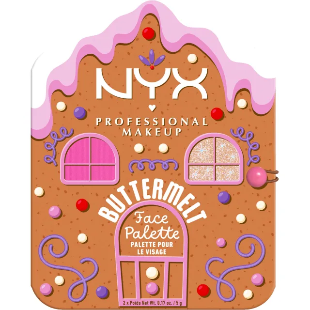 NYX Professional Makeup Buttermelt Face Palette Blush/Highlighter Light/Medium