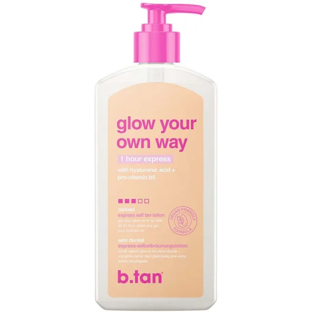 b.tan Glow Your Own Way Express Self Tan Lotion