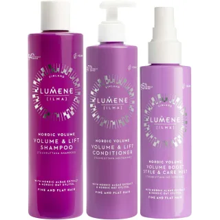 Lumene Nordic Volume Volume & Lift Bundle Shampoo & Conditioner & Hair Mist
