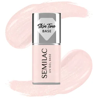 Semilac Skin Tone Cover Base Glitter Rose