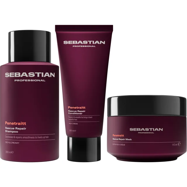 Sebastian Professional Penetraitt Bundle Rescue Repair Shampoo & Conditioner & Mask