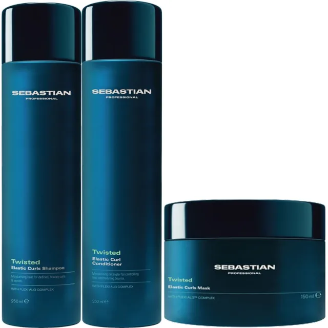 Sebastian Professional Twisted Bundle Elastic Curls Shampoo & Conditioner & Mask