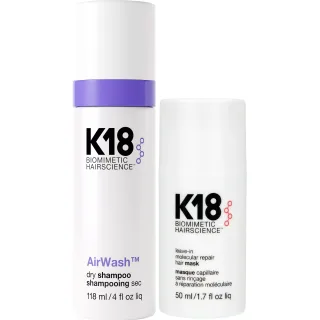 K18 Bundle AirWash Dry Shampoo & Leave In Molecular Repair Mask