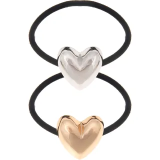 Dazzling Hair Ties Heart Silver/Gold
