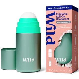 Wild Deo Roll On Aqua Case Fresh Cotton & Sea Salt