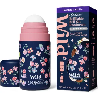 Wild Deo Roll On Marble Case Coconut Vanilla