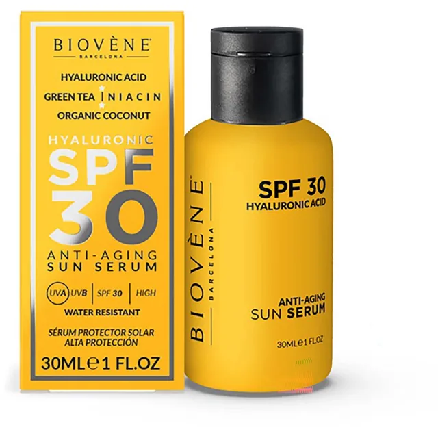 Biovène HYALURONIC Anti-Aging SPF 30 Moisturizing Sun Serum High Protection, Organic Coconut