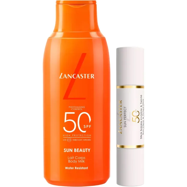 Lancaster Sun Perfect Beauty SPF50 Bundle Body Milk & Clear & Tinted Duo Stick