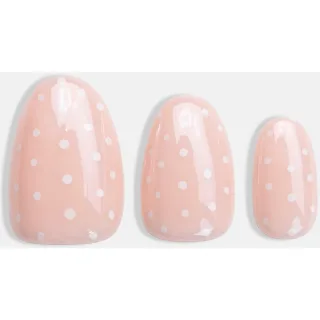 Duff Beauty Instant Pro Press-On Manicure Glazed Polka Short Almond