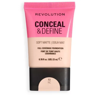 Revolution Beauty London Conceal and Define Soft Matte Tube Foundation F2NC