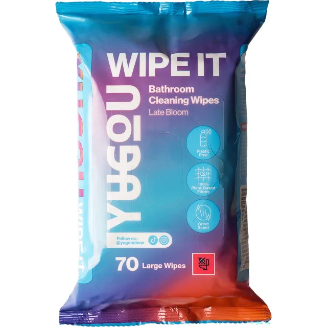 Yugou WIPE IT Bathroom Cleaning Wipes Late Bloom