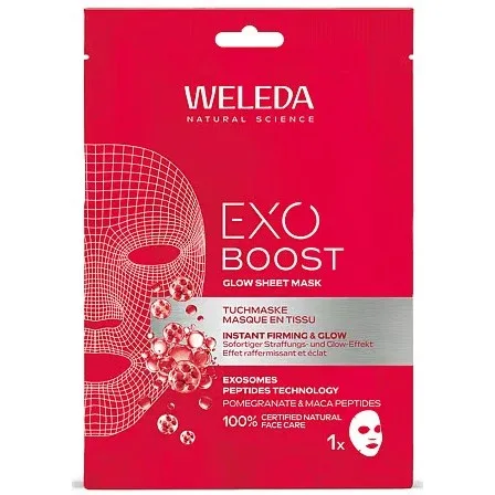 Weleda Exo Boost Glow Sheet Mask Pomegranate