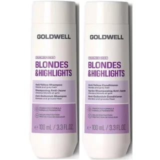Goldwell Dualsenses Blondes & Highlights Bundle Anti-Yellow Shampoo & Conditioner
